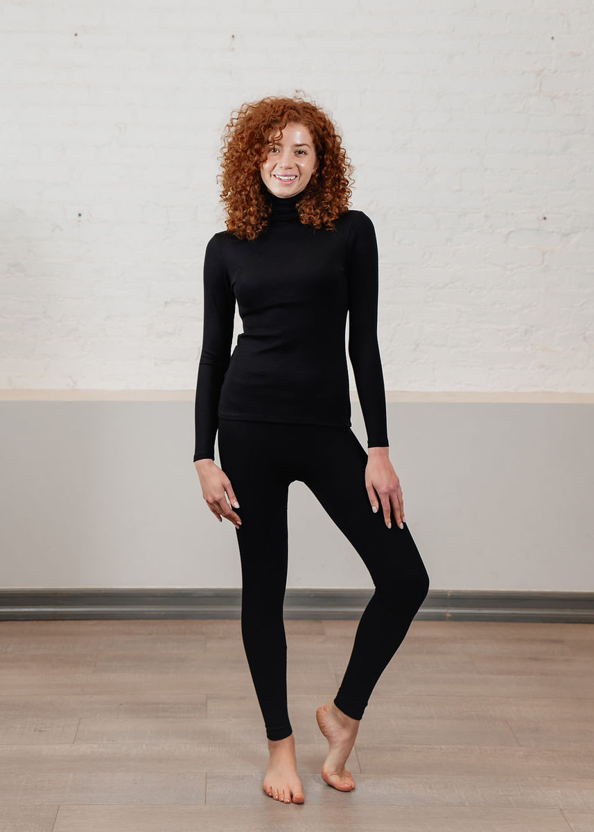 FUKU Pointelle Leggings in Black